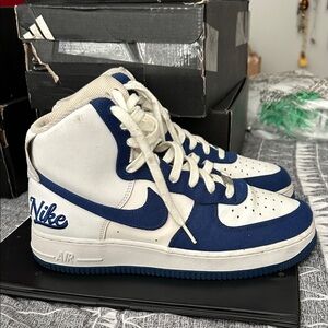 LA Dodgers Blue & White Nike Air Force 1 High 8.5